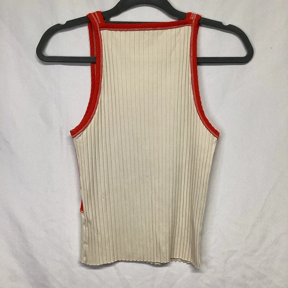 Zara Color Block Cotton Tank Top S - Picture 2 of 4